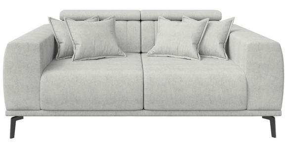 2-SITZER-SOFA Webstoff Naturfarben  - Schwarz/Naturfarben, KONVENTIONELL, Textil/Metall (200/80/110cm) - Carryhome