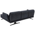 ECKSOFA Grau Flachgewebe  - Schwarz/Grau, Design, Textil/Metall (279-327/176-217cm) - Dieter Knoll