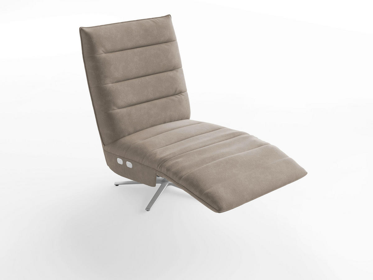 RELAXAČNÉ KRESLO, textil, taupe - strieborná/taupe, Basics, kov/textil (80/109/98cm) - Sit & More