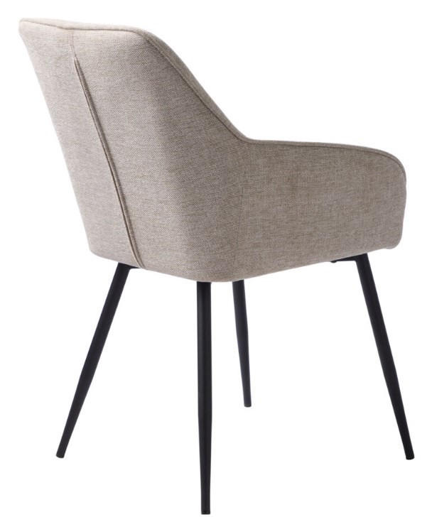 STOL MED ARMSTÖD  - sandfärgad/svart, Design, metall/textil (58/84/59cm) - Niels Andersson