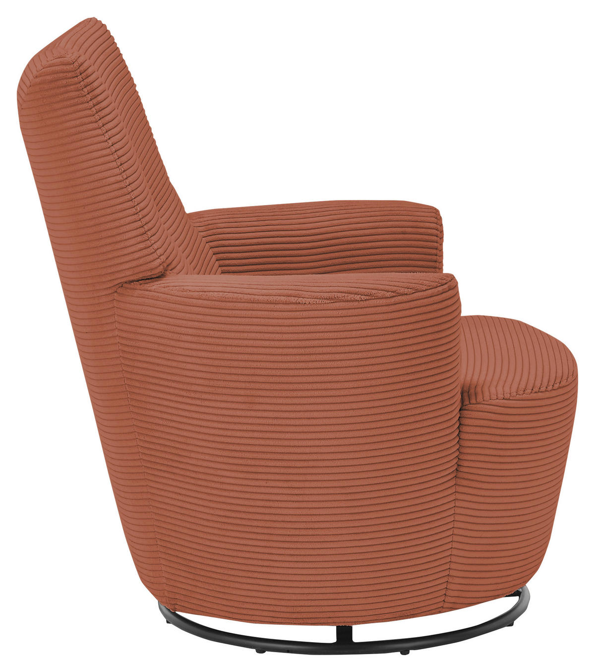 SESSEL Cord Orange    - Schwarz/Orange, Design, Textil/Metall (80/96/88cm) - SetOne by Musterring