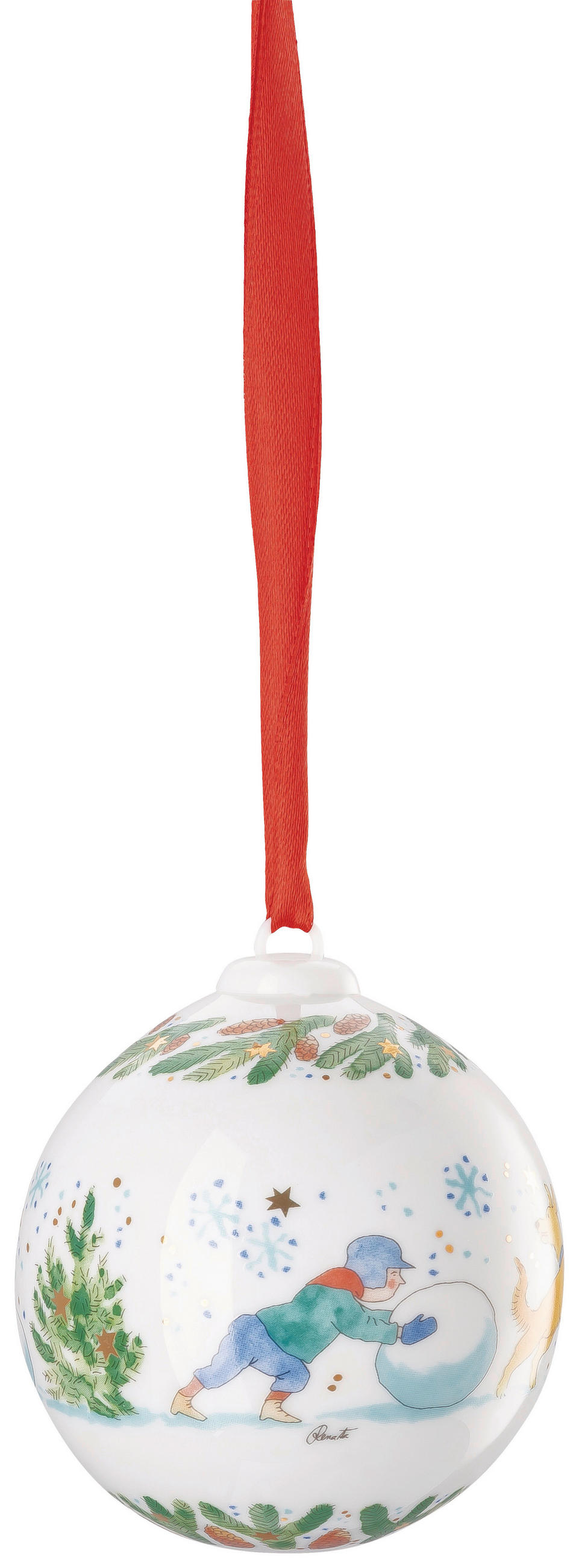 PORZELLANKUGEL 2025 2025 - Weihnachtsspiele  - Multicolor, Basics, Keramik (6,2/7,8cm) - Hutschenreuther