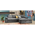 ECKSOFA in Flachgewebe Grau  294/173 cm  - Chromfarben/Weiß, Design, Kunststoff/Textil (294/173cm) - Carryhome