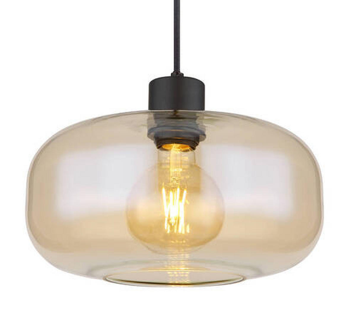 HÄNGLAMPA 28/120 cm  - svart, Basics, metall/glas (28/120cm) - Globo