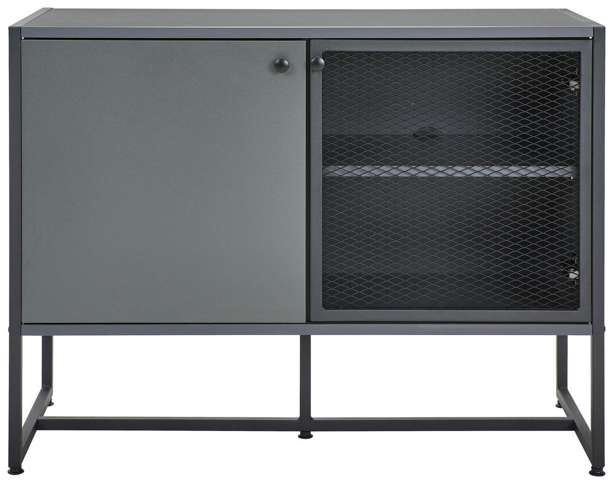 SIDEBOARD  in 100/75/41 cm  - Anthrazit/Schwarz, MODERN, Holzwerkstoff/Metall (100/75/41cm) - Novel