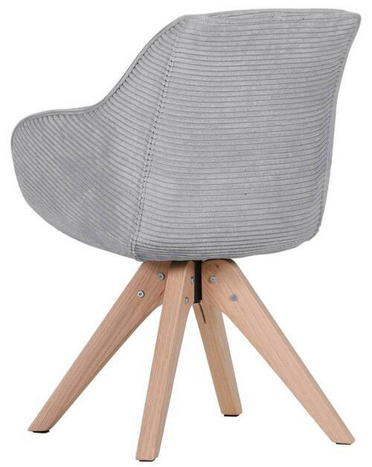 ARMLEHNSTUHL  in Cord  - Eichefarben/Hellgrau, Design, Holz/Textil (60/83/65cm) - Landscape