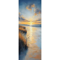GLASBILD Strand & Meer  - Multicolor, Basics, Glas (30/80/1,40cm) - Euroart