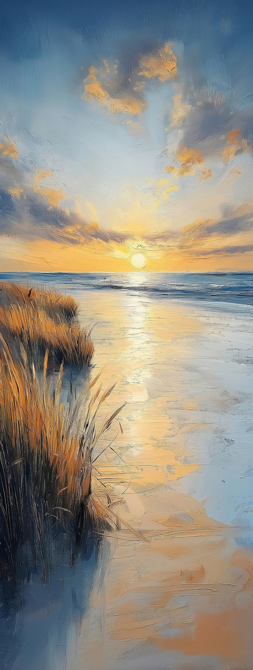 Euroart Glasbild Atmospheric Beach Iii Mehrfarbig 30x80x1.40 cm