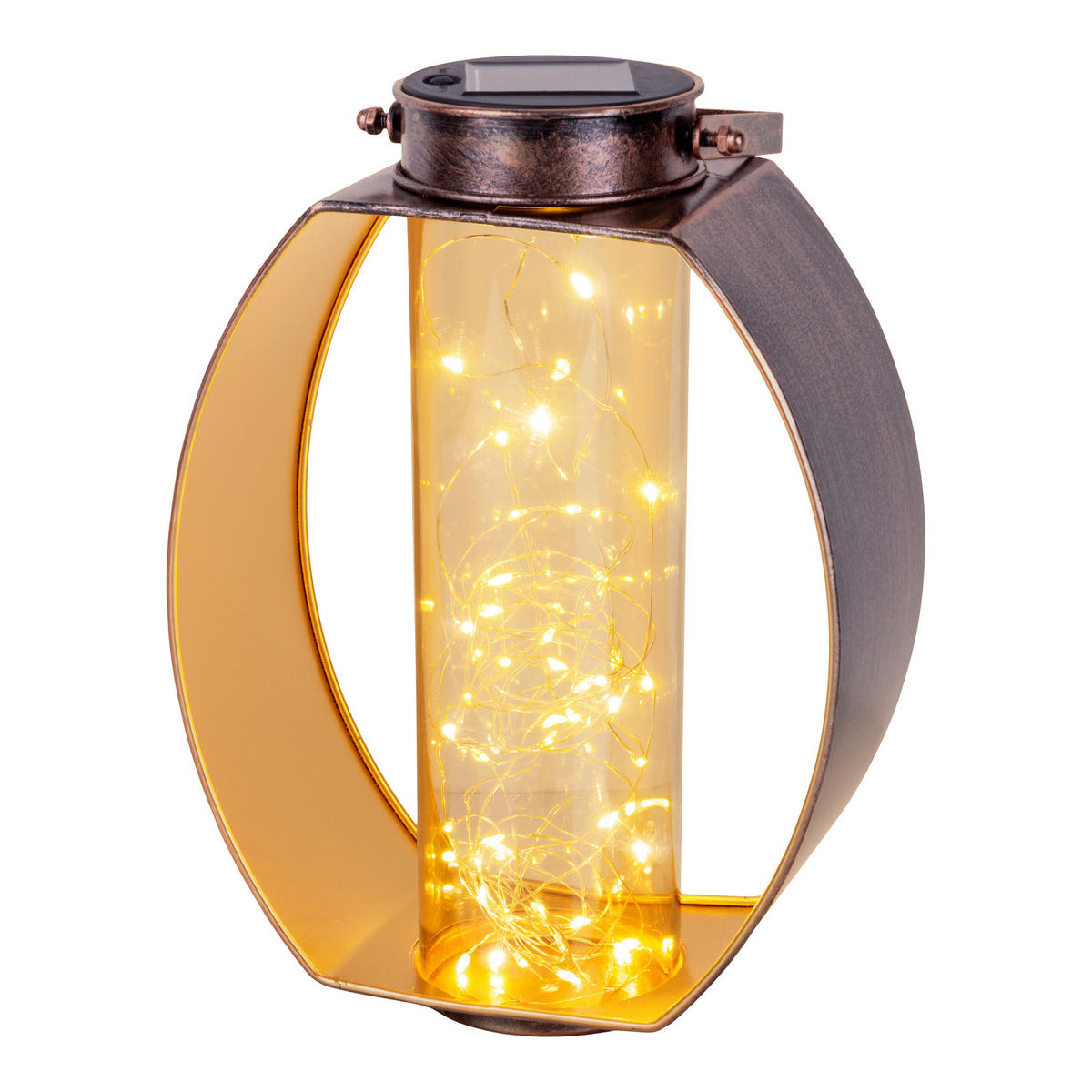 SOLARLEUCHTE Fairylight 19,5/12,5/26 cm   - Messingfarben/Goldfarben, Basics, Kunststoff/Metall (19,5/12,5/26cm) - Näve