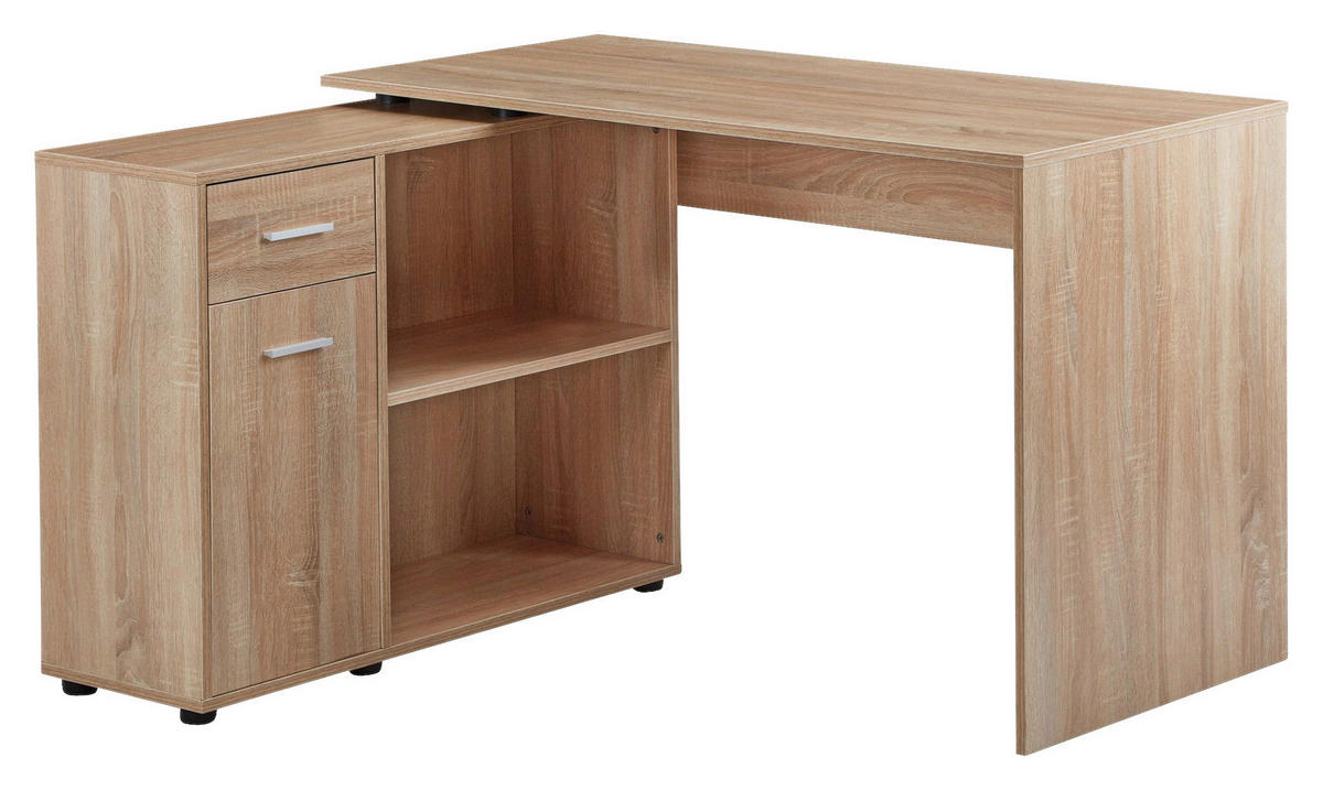 SCHREIBTISCHKOMBINATION Sonoma Eiche  - Sonoma Eiche, MODERN, Holzwerkstoff (106,5/120/75,5cm) - MID.YOU