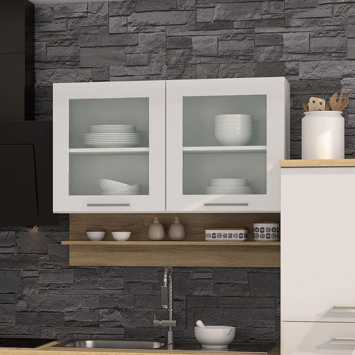 MID.YOU Küchenblock mit Geräten in Weiß kaufen | Küchenzeilen ohne Geräte