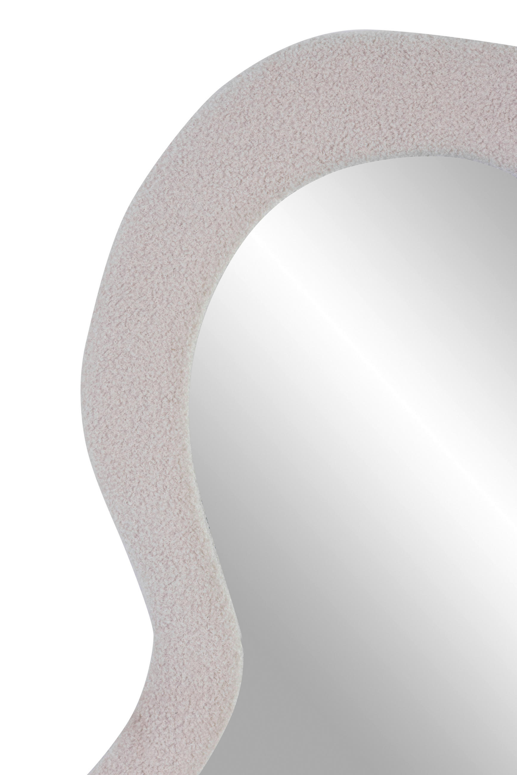 WANDSPIEGEL 70/130/3,5 cm    in Freiform  - Creme, Design, Glas/Holzwerkstoff (70/130/3,5cm) - MID.YOU