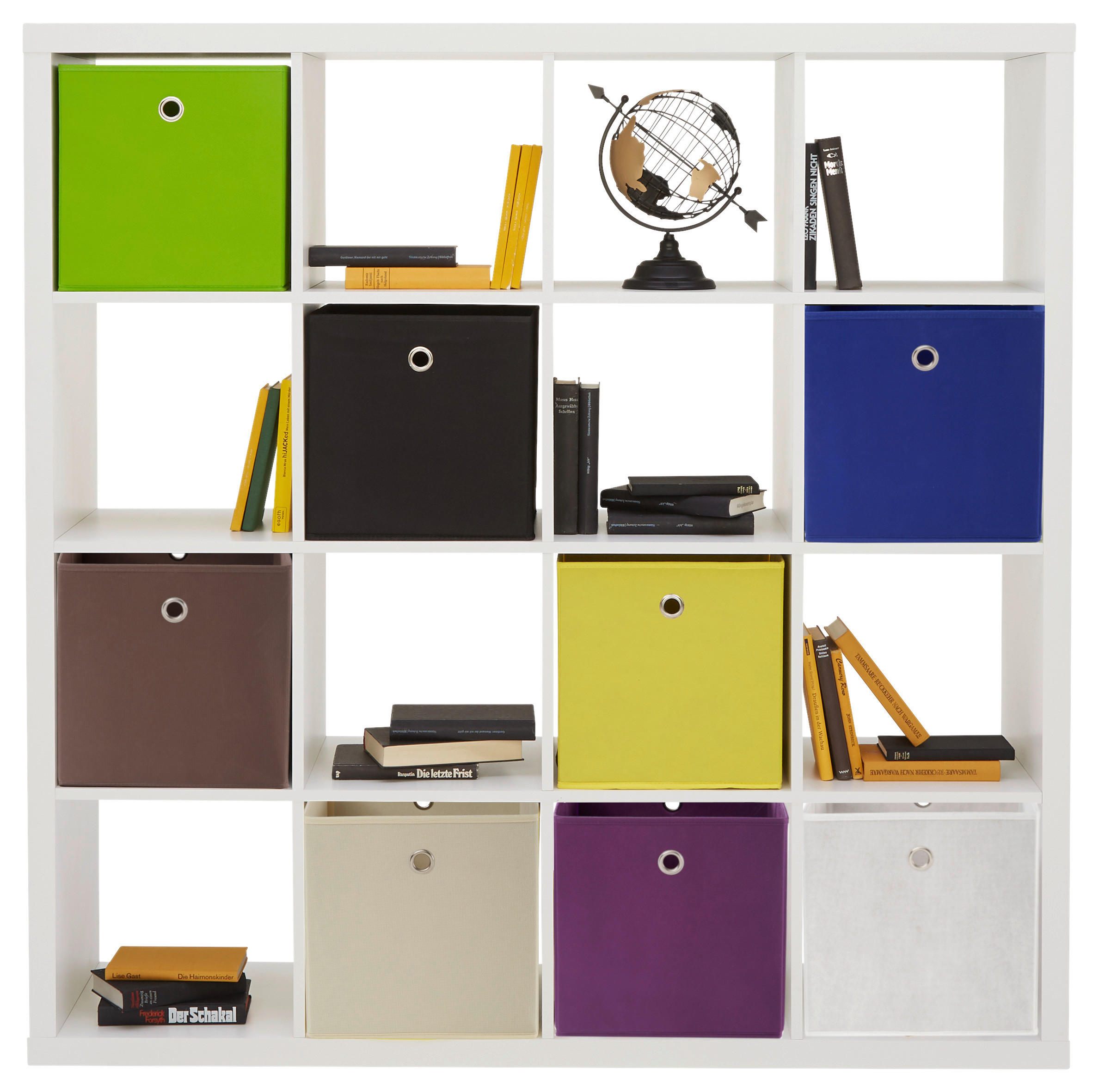 FALTBOX 2er Set - Silberfarben/Weiß, Design, Karton/Textil (32/32/32cm) - Carryhome