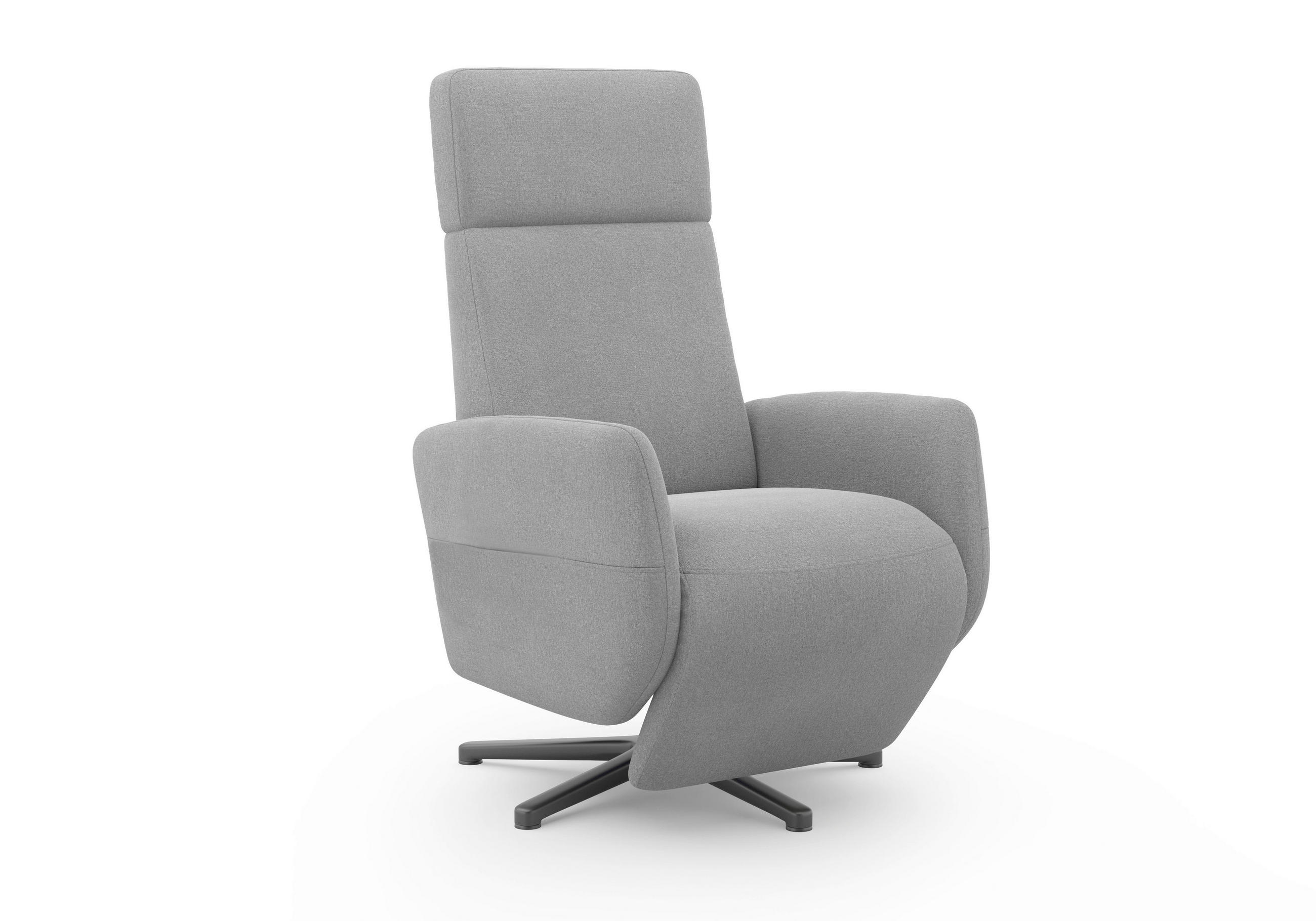 RELAXSESSEL in Textil Grau  - Schwarz/Grau, Konventionell, Textil/Metall (71/110/82cm) - Sit & More