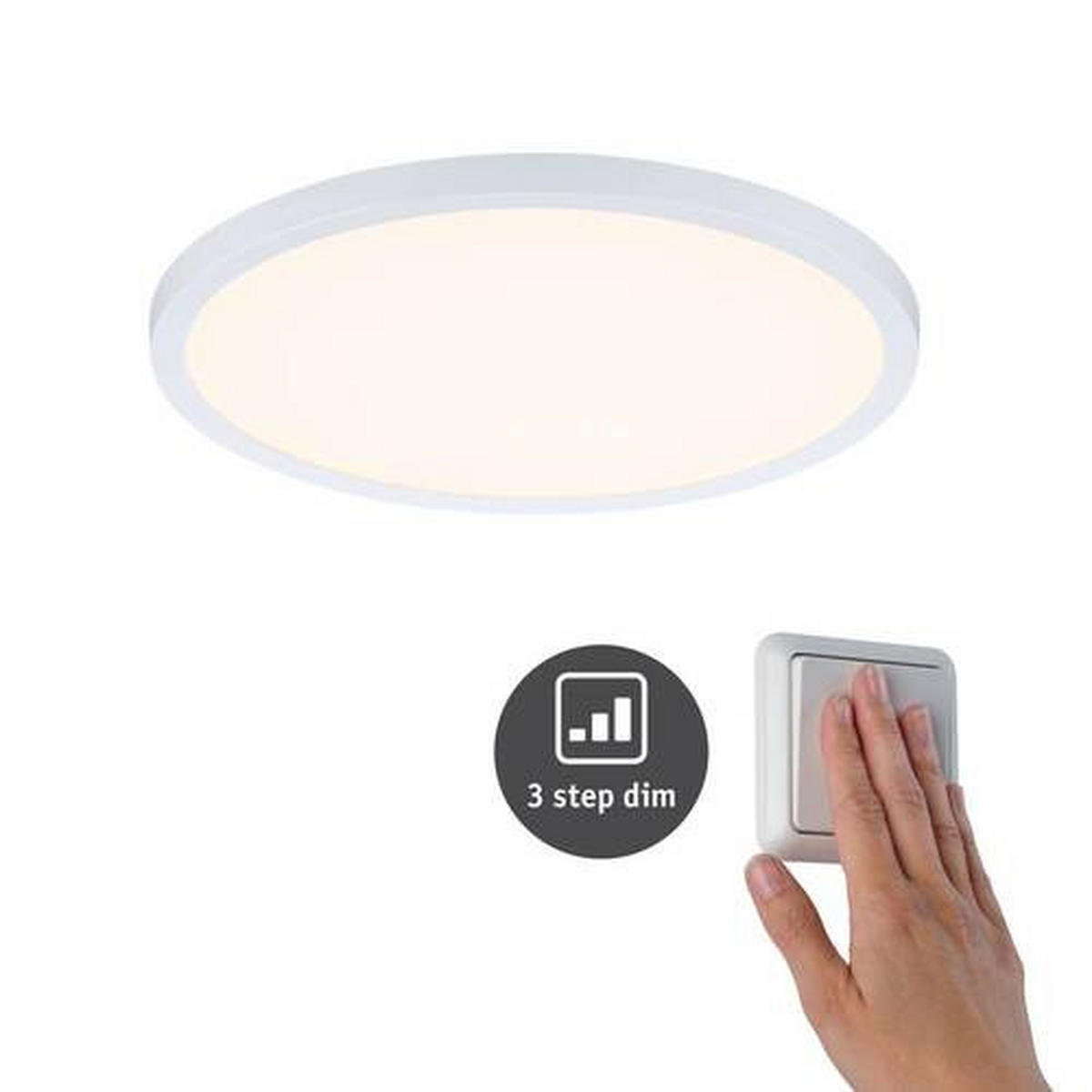 LED-PANEEL 23,0 cm  - Weiß, Design, Kunststoff (23,0cm) - Paulmann