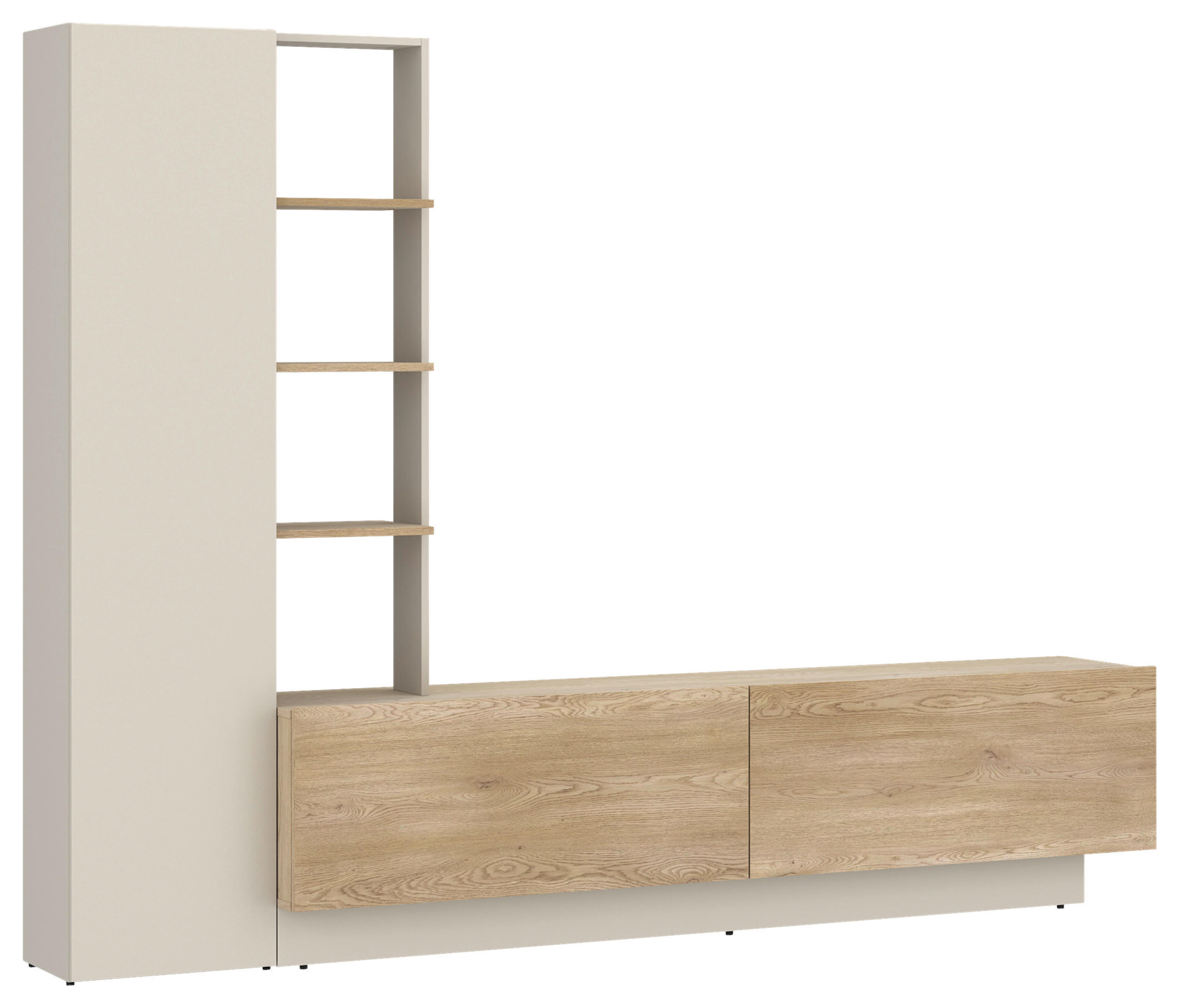 Wohnwand Roda Eichefarben/kaschmir B: 230 Cm