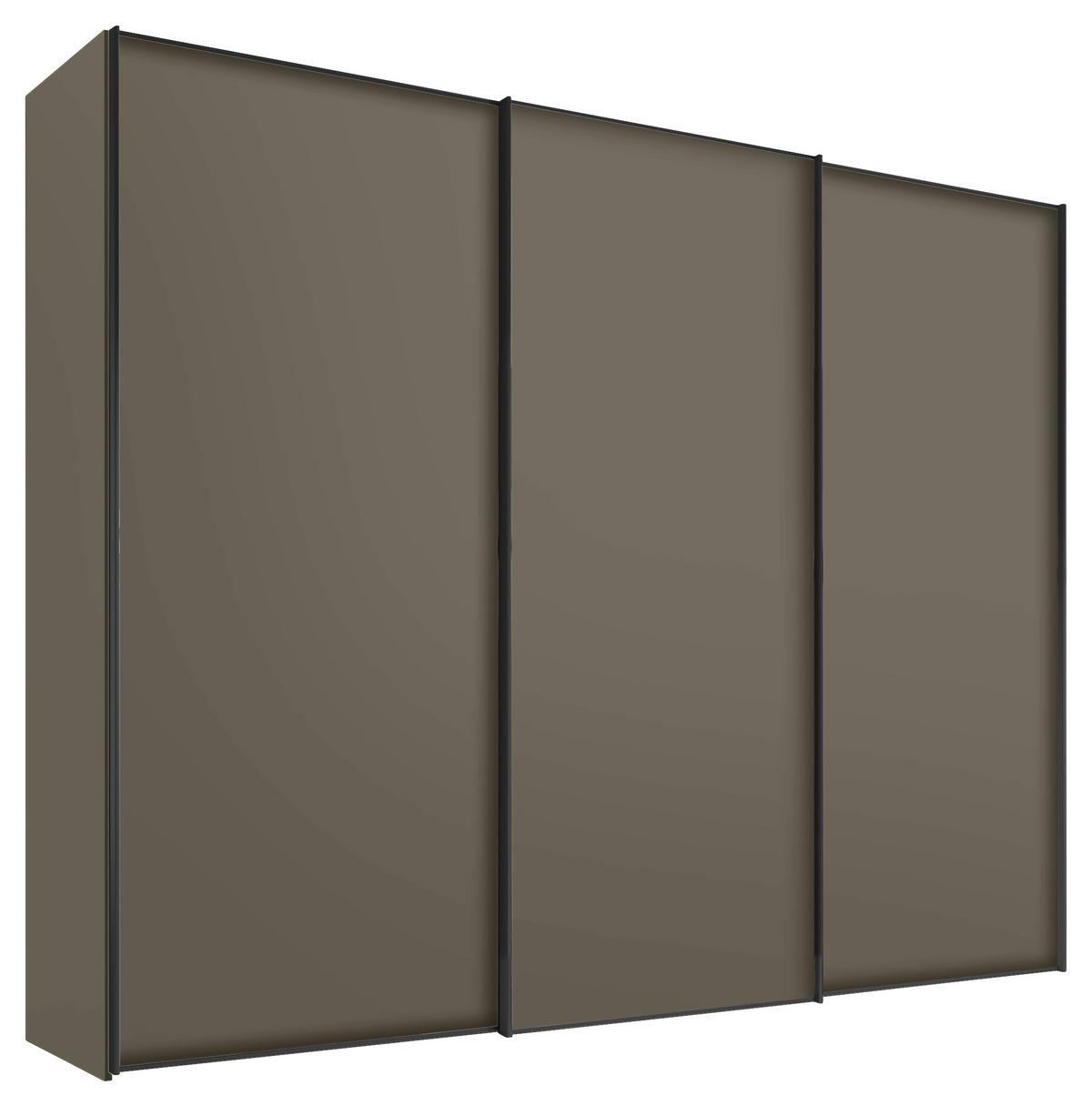 SCHWEBETÜRENSCHRANK 280/222/68 cm 3-türig Mokka  - Graphitfarben/Mokka, Design, Holzwerkstoff/Metall (280/222/68cm) - Moderano