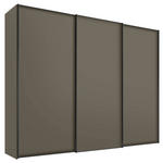 SCHWEBETÜRENSCHRANK  in Mokka  - Graphitfarben/Mokka, Design, Holzwerkstoff/Metall (298/222/68cm) - Moderano