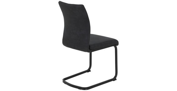 SCHWINGSTUHL in Mikrofaser - Anthrazit, Trend, Textil/Metall (42/89/59cm) - Carryhome