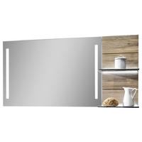 BADEZIMMERSPIEGEL 128/64/18 cm  - Eichefarben, Natur, Glas/Holz (128/64/18cm) - Voglauer