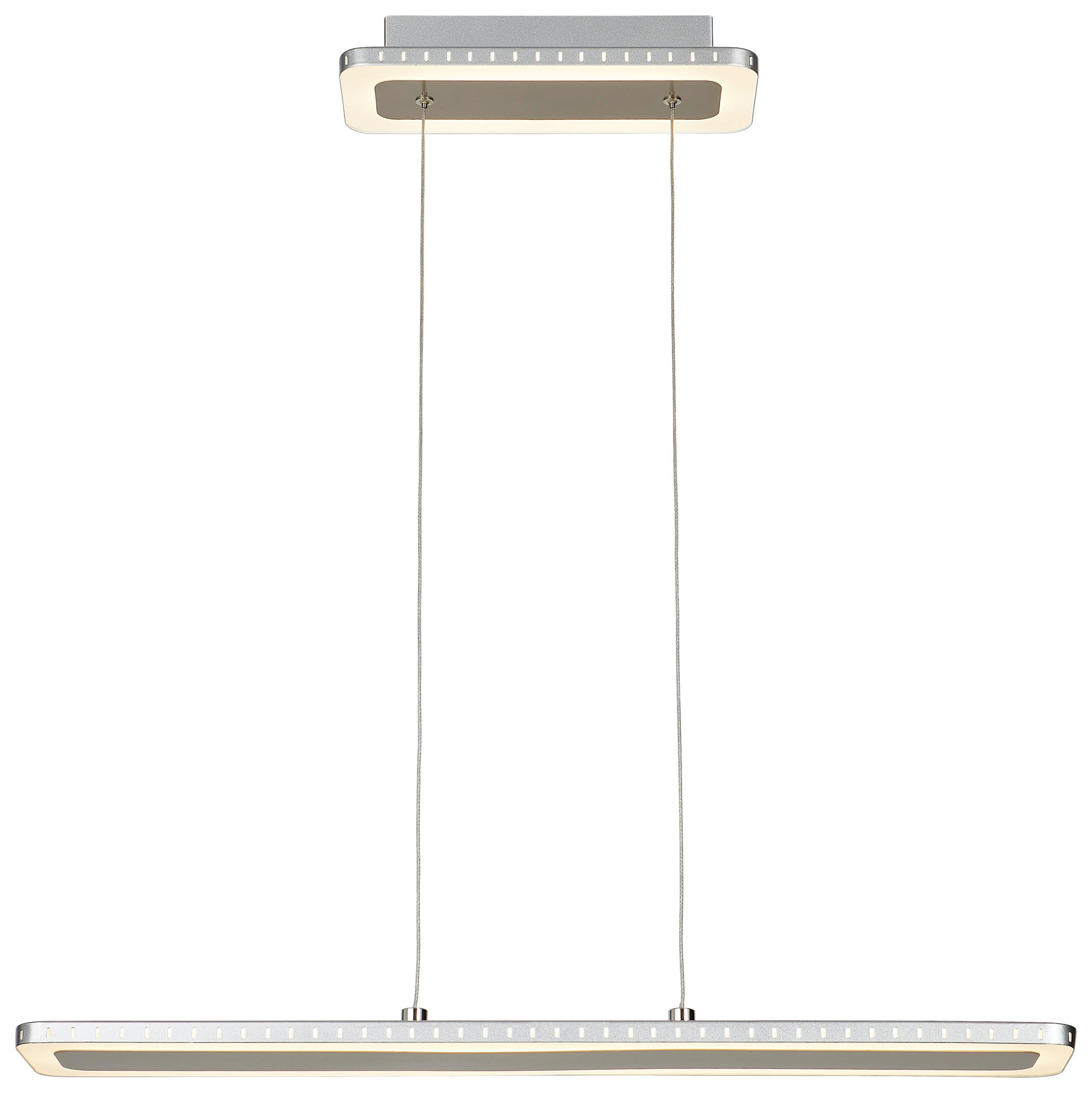 LED-HÄNGELEUCHTE 70/12/120 cm  - Edelstahlfarben, Design, Metall (70/12/120cm)