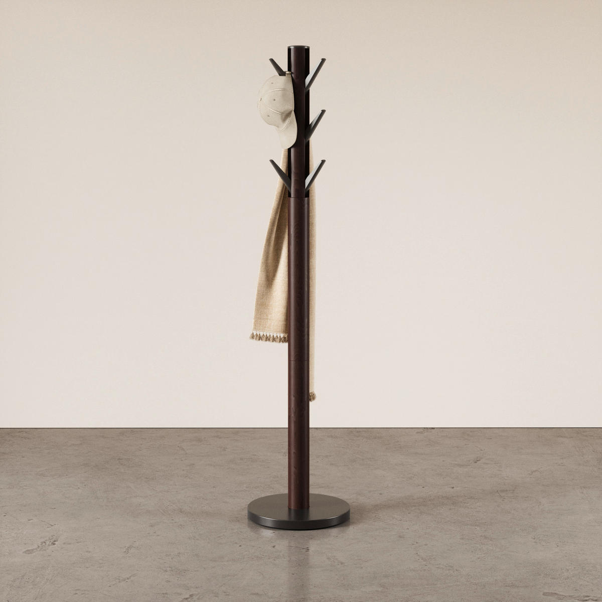 VEŠIAK NA ODEVY - čierna/farba vlašského orecha, Basics, drevo (40/168/40cm) - Umbra