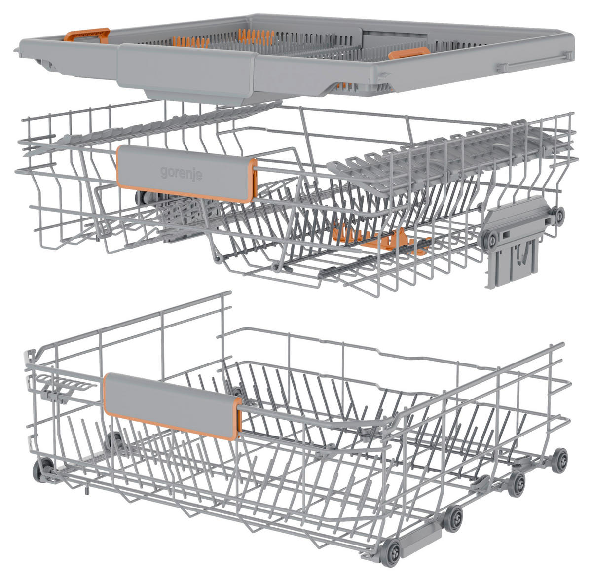 GESCHIRRSPÜLER GI673B90X  - Edelstahlfarben, Trend, Kunststoff/Metall (59,8/81,6/57,5cm) - Gorenje