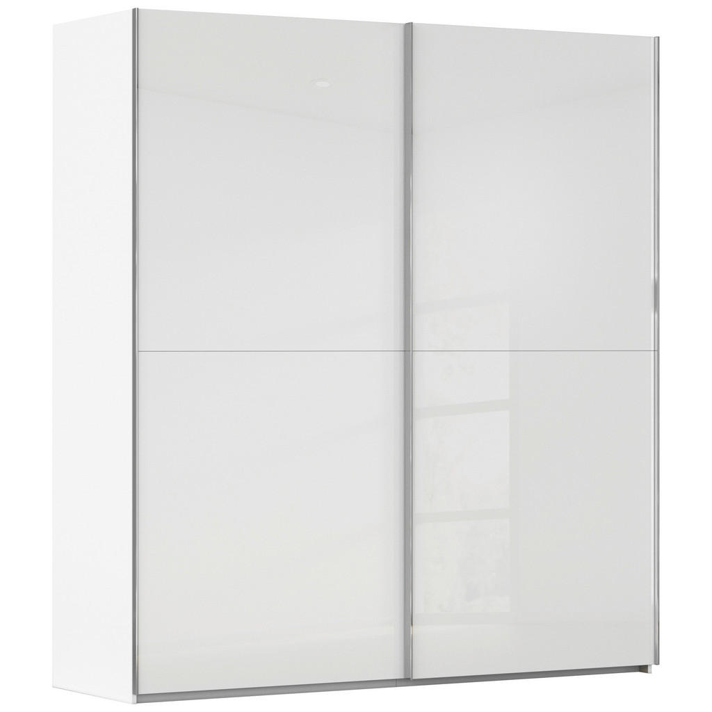 Schwebetürenschrank Mit Glasfront 201cm Fifty, Weiß