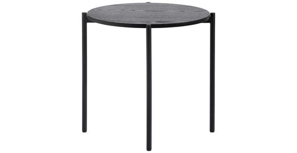 BEISTELLTISCH 43/43/40 cm Schwarz rund  - Schwarz, Trend, Holzwerkstoff/Metall (43/43/40cm) - Carryhome