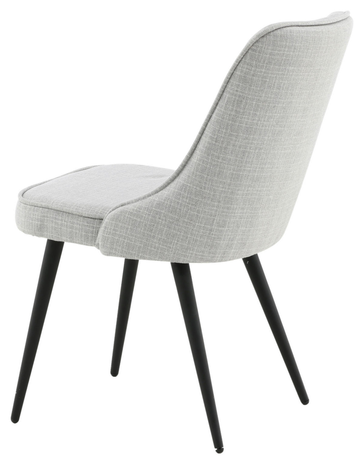 STOLSET 2 styck stål flatväv  - ljusgrå/svart, Design, metall/textil (50/88,5/66cm) - Livetastic