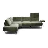 Freisteller von SENSOO ECKSOFA Cosy Waldgrün Samt.