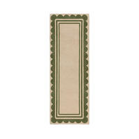 HANDWEBTEPPICH 80/230 cm LOIS Grün, Beige  - Beige/Grün, KONVENTIONELL, Textil (80/230cm) - artgeist