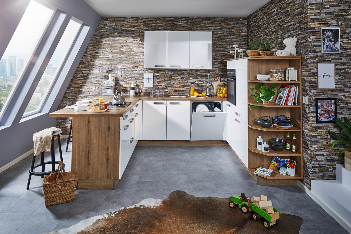 EINBAUKÜCHE   - MODERN, Holzwerkstoff - Welnova