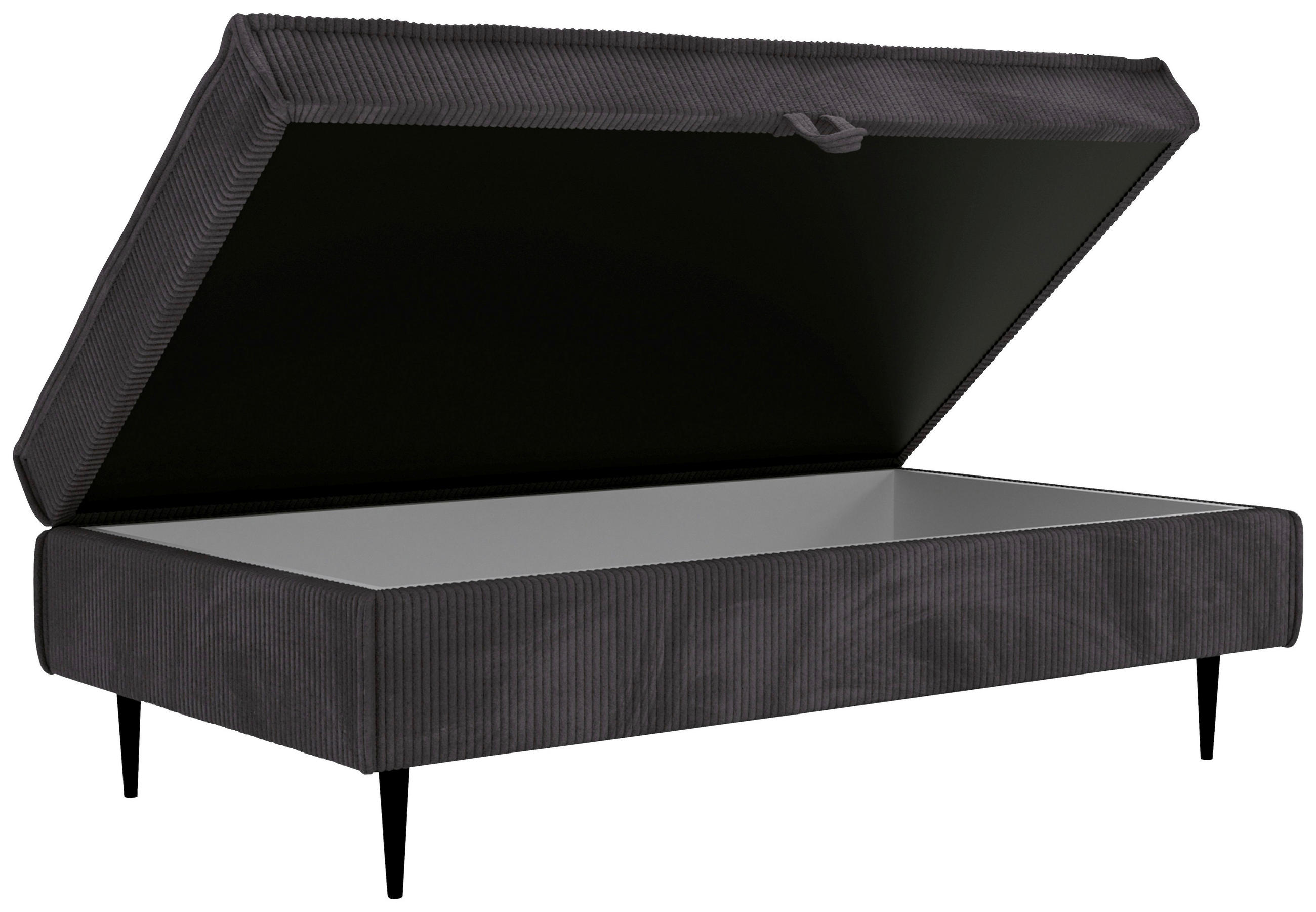 Thumbnail - Livetastic Hocker, Graphit, Textil, rechteckig, 135x45x75 cm, Made in EU, Stauraum, Wohnzimmer, Hocker, Sitzhocker