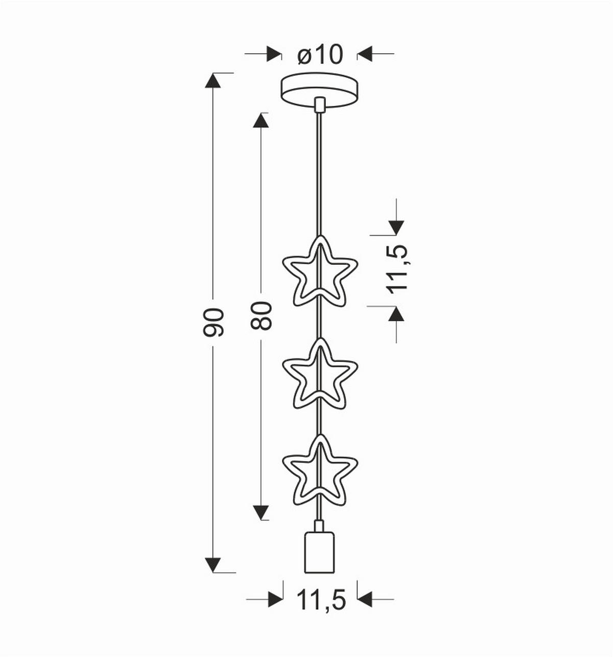 HÄNGLAMPA FÖR BARN Single 11.5/10/90 cm  - vit/blå, Basics, metall/trämaterial (11.5/10/90cm)