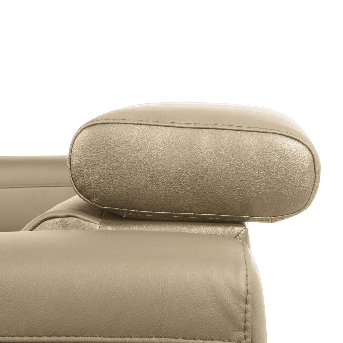 ECKSOFA Hellgrau Echtleder Lederlook  - Hellgrau/Schwarz, Design, Leder/Textil (247/173cm) - Livetastic