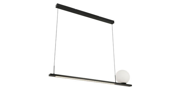LED-HÄNGELEUCHTE 120/20/200 cm - Schwarz, Design, Glas/Kunststoff (120/20/200cm) - Dieter Knoll