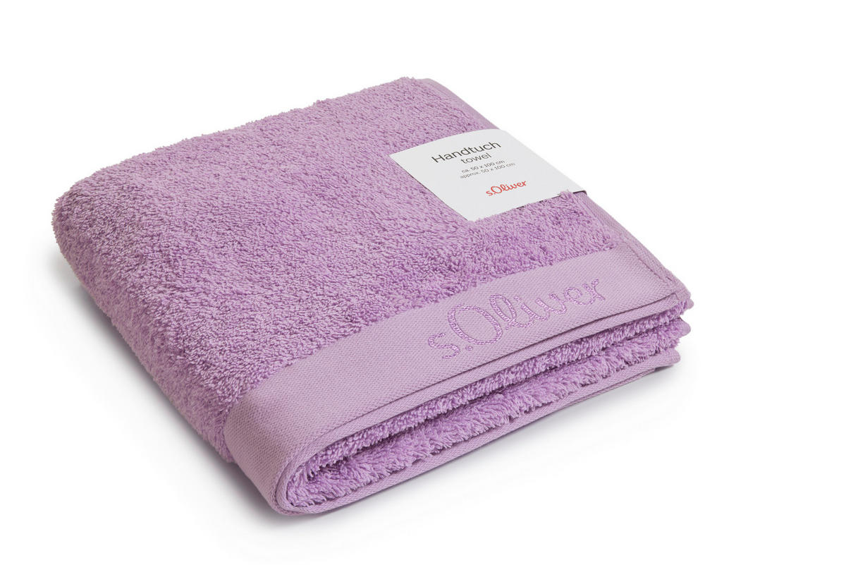 HANDTUCH s.Oliver Lila  - Lila, Trend, Textil (50/100cm) - S. Oliver