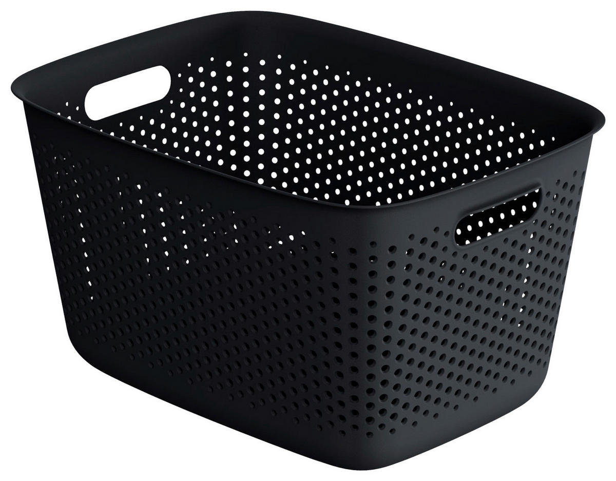KORBSET - Schwarz, Basics, Kunststoff (39/29/22cm)