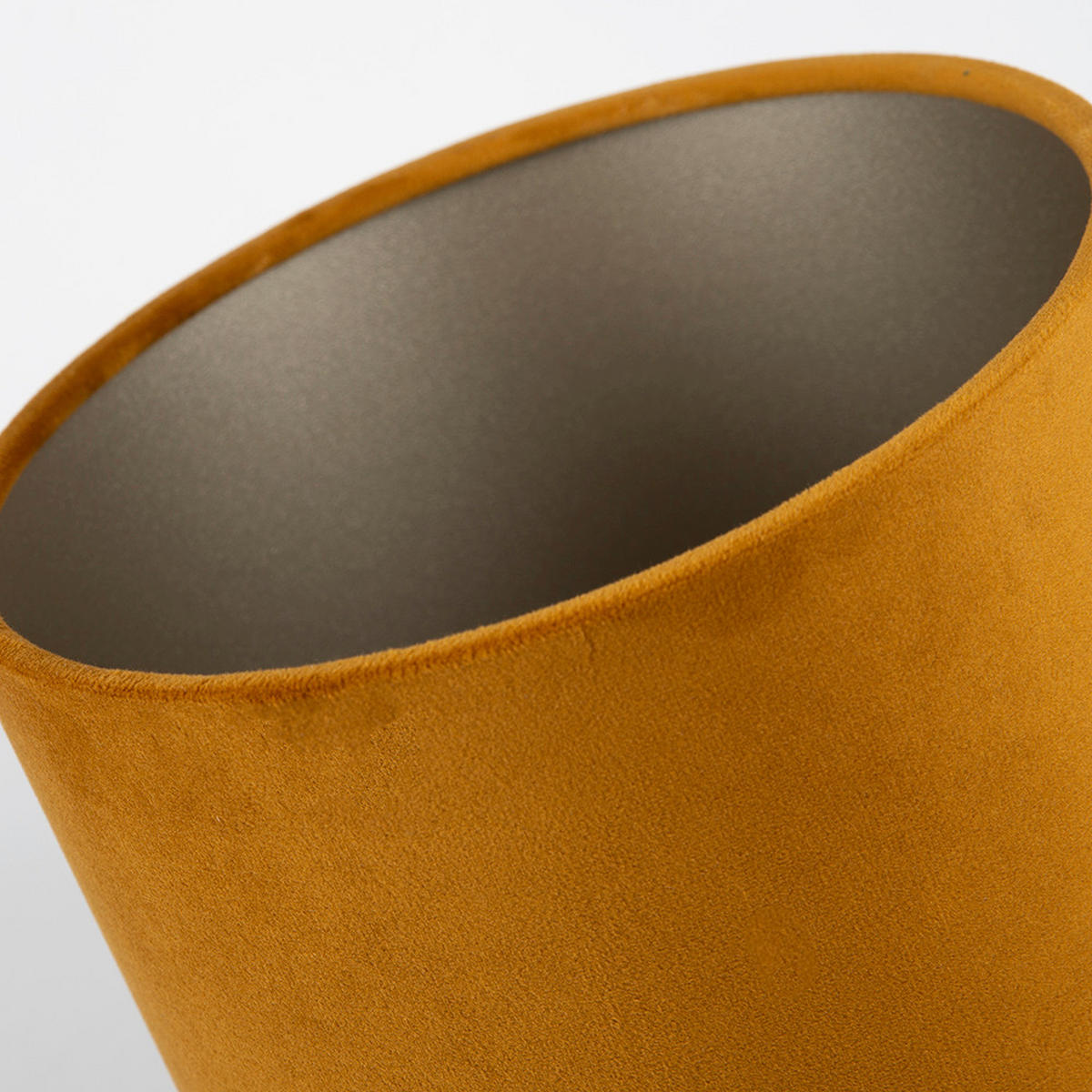 LEUCHTENSCHIRM Velour 20/18 cm  - Bernsteinfarben, Basics, Textil/Metall (20/18cm)