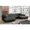 WOHNLANDSCHAFT Anthrazit, Schwarz Webstoff  - Chromfarben/Anthrazit, Design, Kunststoff/Textil (165/359/165cm) - MID.YOU