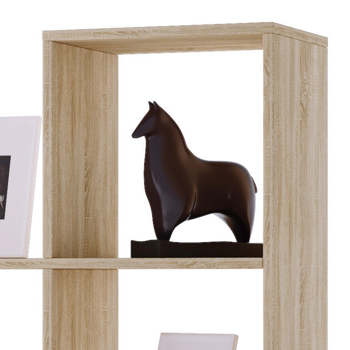 RAUMTEILER - Eichefarben/Schwarz, KONVENTIONELL, Holzwerkstoff/Kunststoff (142,5/138,5/29cm) - MID.YOU