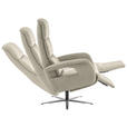 RELAXSESSEL in Leder Ecru  - Ecru/Edelstahlfarben, Design, Leder/Metall (76/119/86cm) - Dieter Knoll