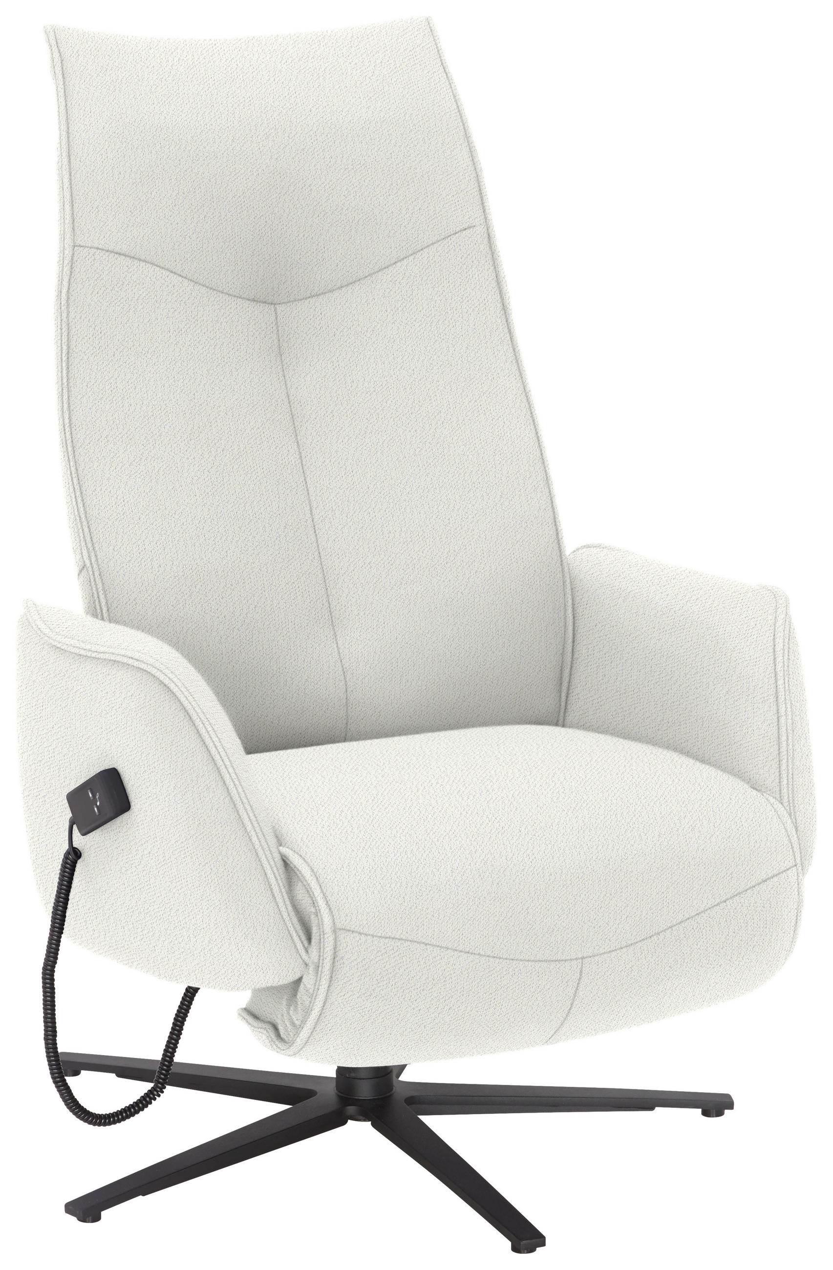 RELAXSESSEL in Textil Creme  - Anthrazit/Creme, Design, Textil/Metall (71/114/84cm) - Johann Jakob