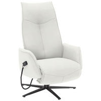RELAXSESSEL in Textil Creme  - Anthrazit/Creme, Design, Textil/Metall (71/114/84cm) - Johann Jakob