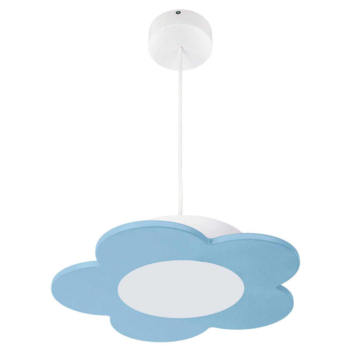 XXXLutz Kinderhängeleuchte Fiore Hellblau 70 cm
