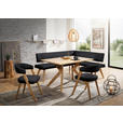 ECKBANK 220/180 cm  in Schwarz, Wildeiche  - Wildeiche/Eichefarben, Design, Holz/Textil (220/180cm) - Venda