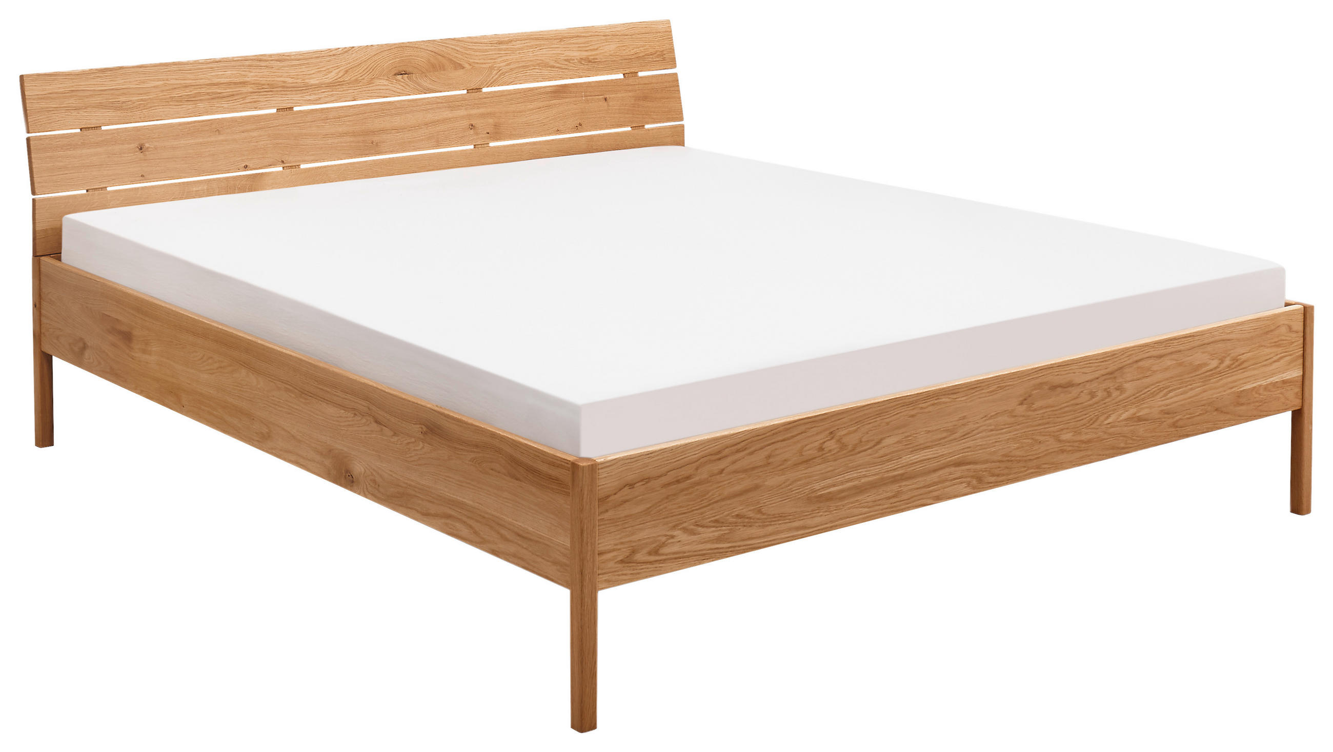 BETT 140/200 cm  in Wildeiche  - Wildeiche, KONVENTIONELL, Holz (140/200cm) - Linea Natura
