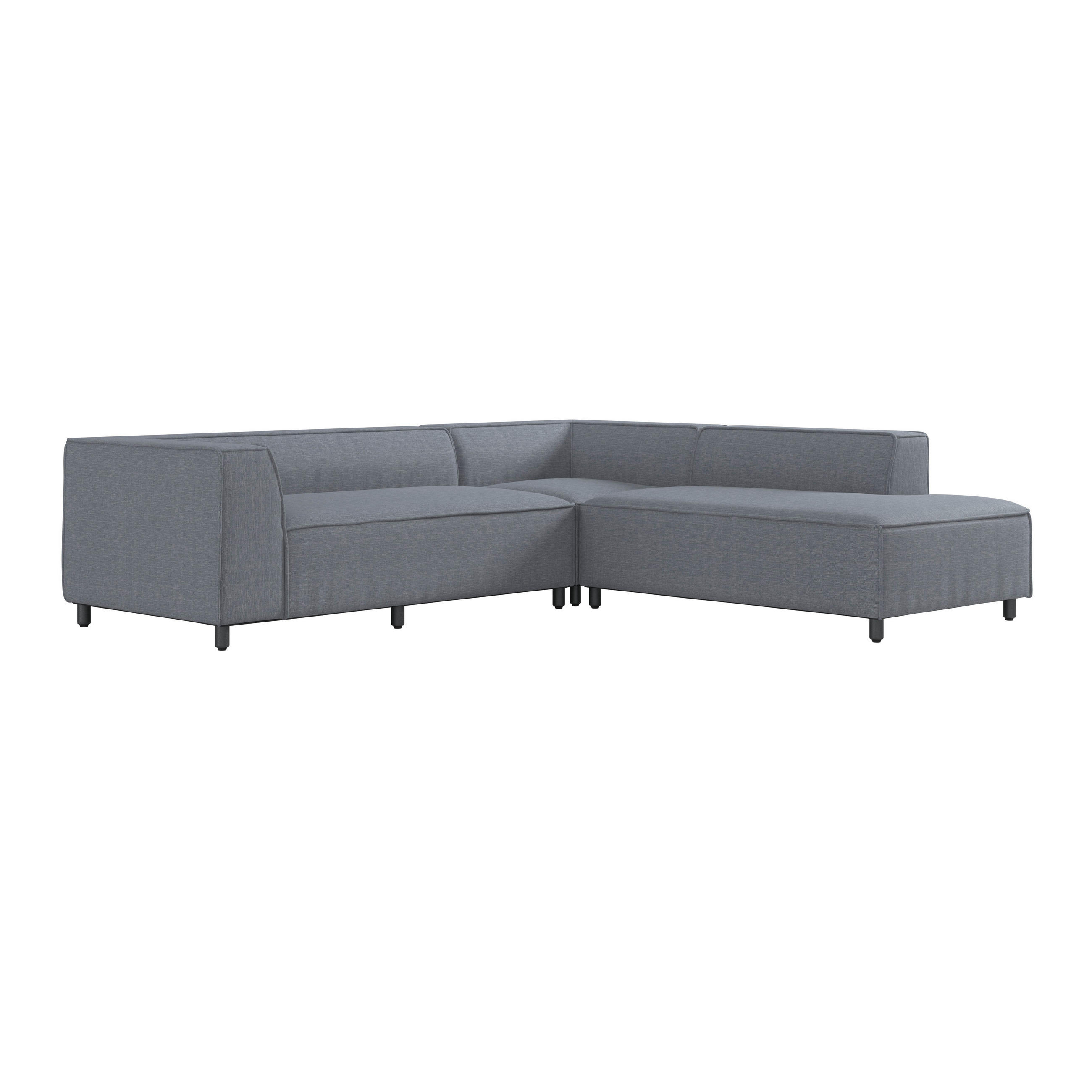 LOUNGE SOFA   metal, tekstil   tamno siva   - tamno siva, Moderno, metal/tekstil (268/69/238cm) - Ambia Garden