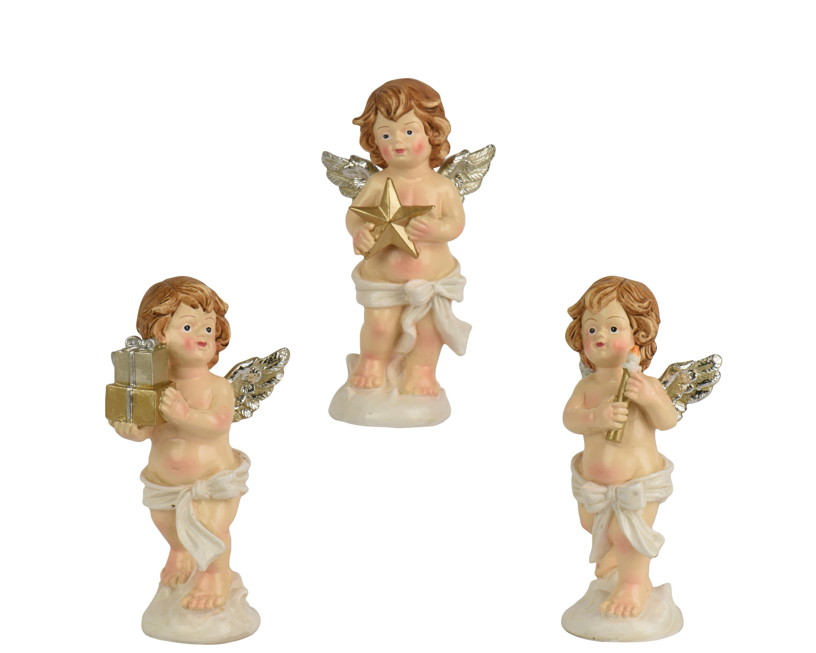 DEKOENGEL - Creme, LIFESTYLE, Kunststoff (8/6/15.5cm)